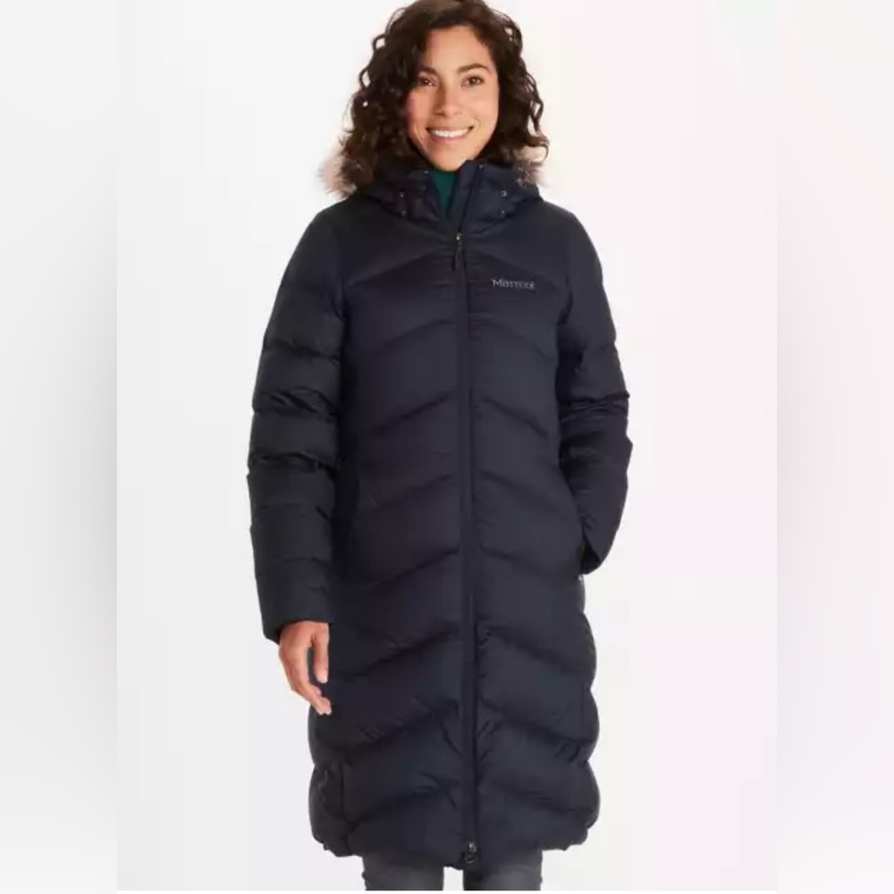 Marmot Montreaux womens down coat size xs midnight navy